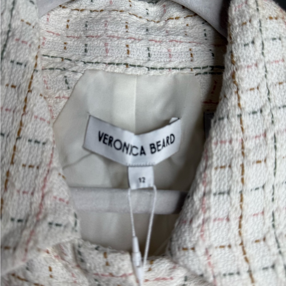 NWT Veronica Beard Roxanne Tweed Button Front Mini Dress Size 12 - Picture 7 of 8